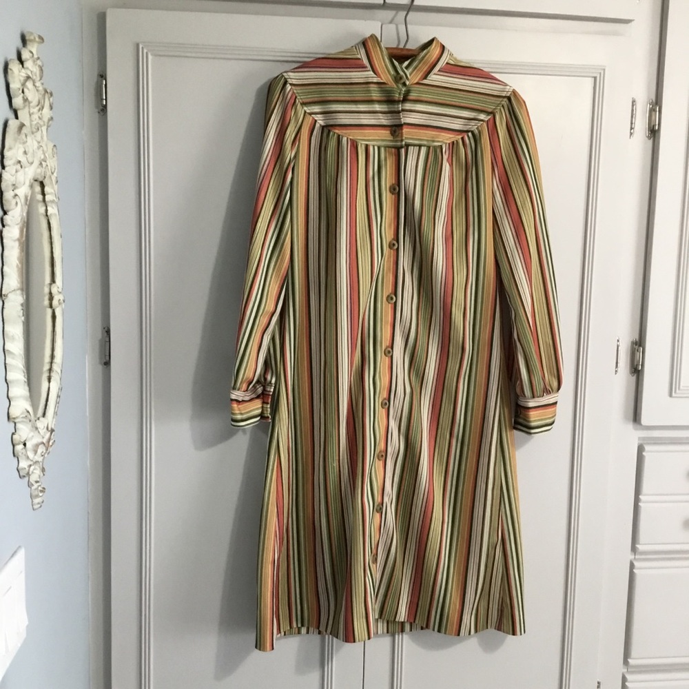 Vintage KENNY CLASSICS Long Sleeve Striped Dress size L